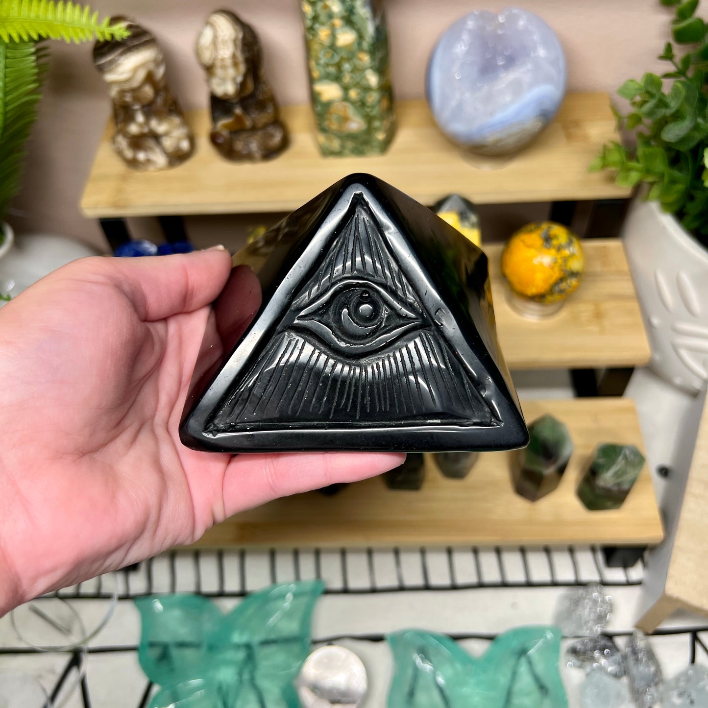 Black Obsidian Pyramid