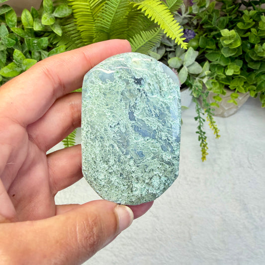 Moss Agate Palmstone - D