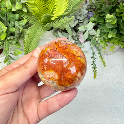 Crazy Lace Agate Sphere - A