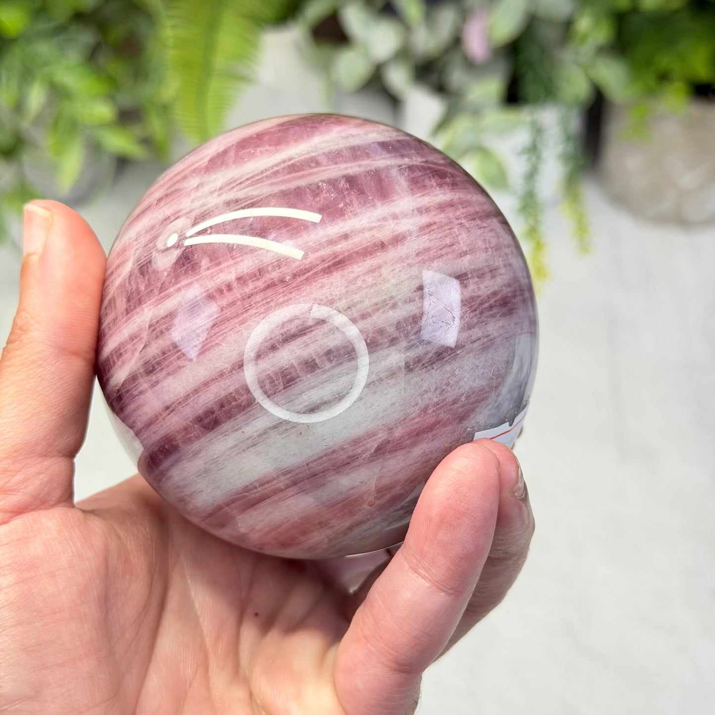 Lavender Rose Quartz Star Sphere