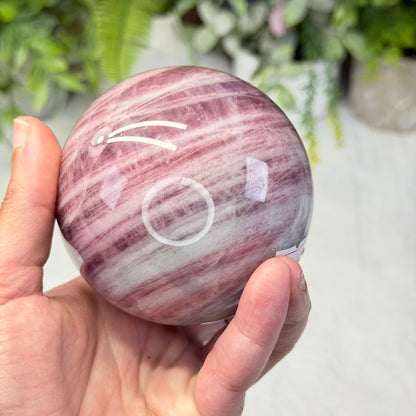 Lavender Rose Quartz Star Sphere