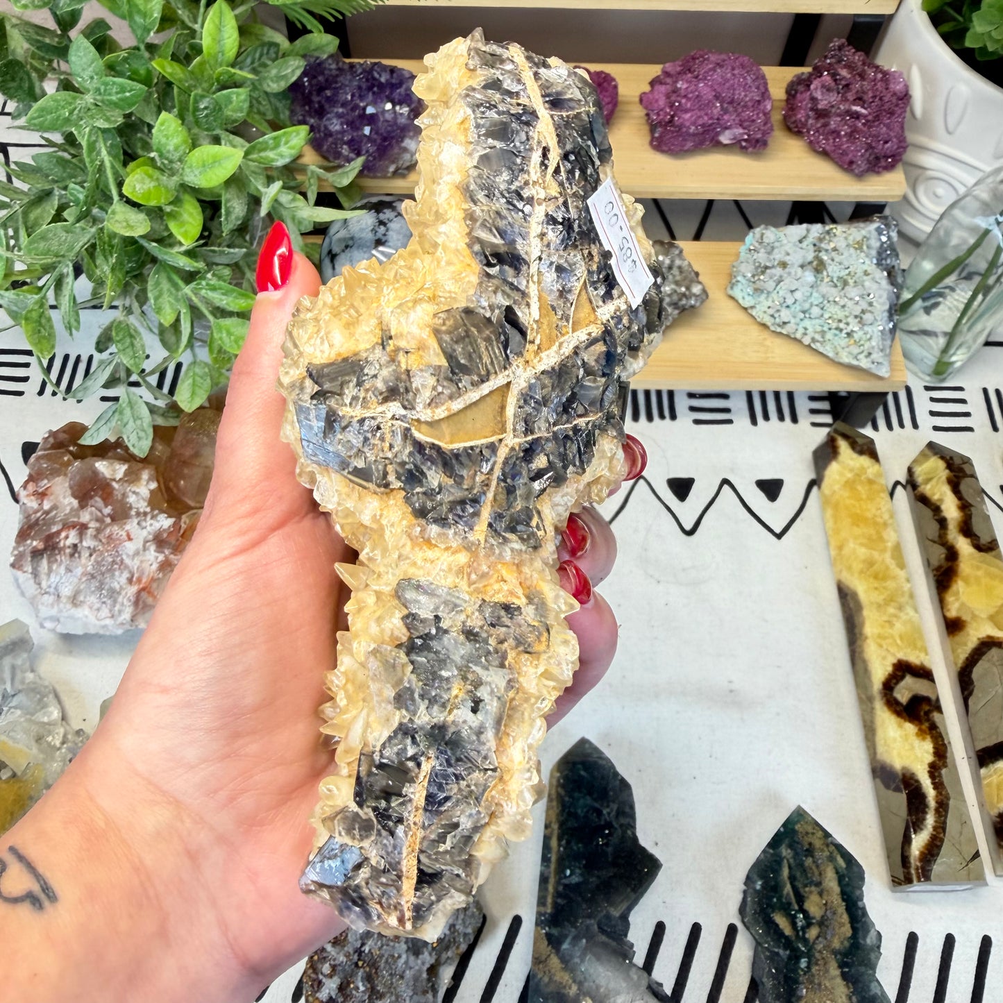 Fluorite With Calcite Specimen