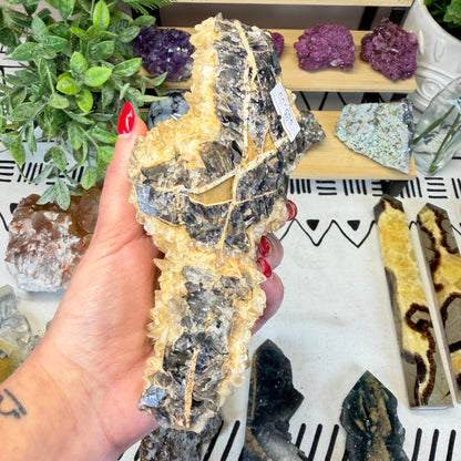 Fluorite With Calcite Specimen