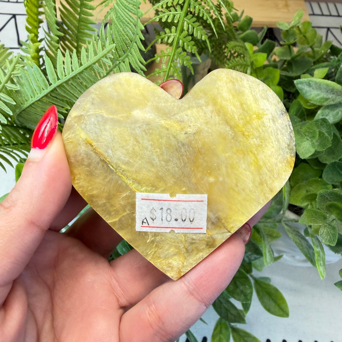 Golden Mica Heart - A