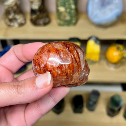 Fire Quartz Skull - B