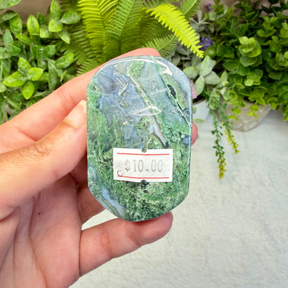 Moss Agate Palmstone - C