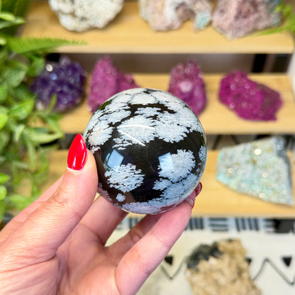 Snowflake Obsidian Sphere - B