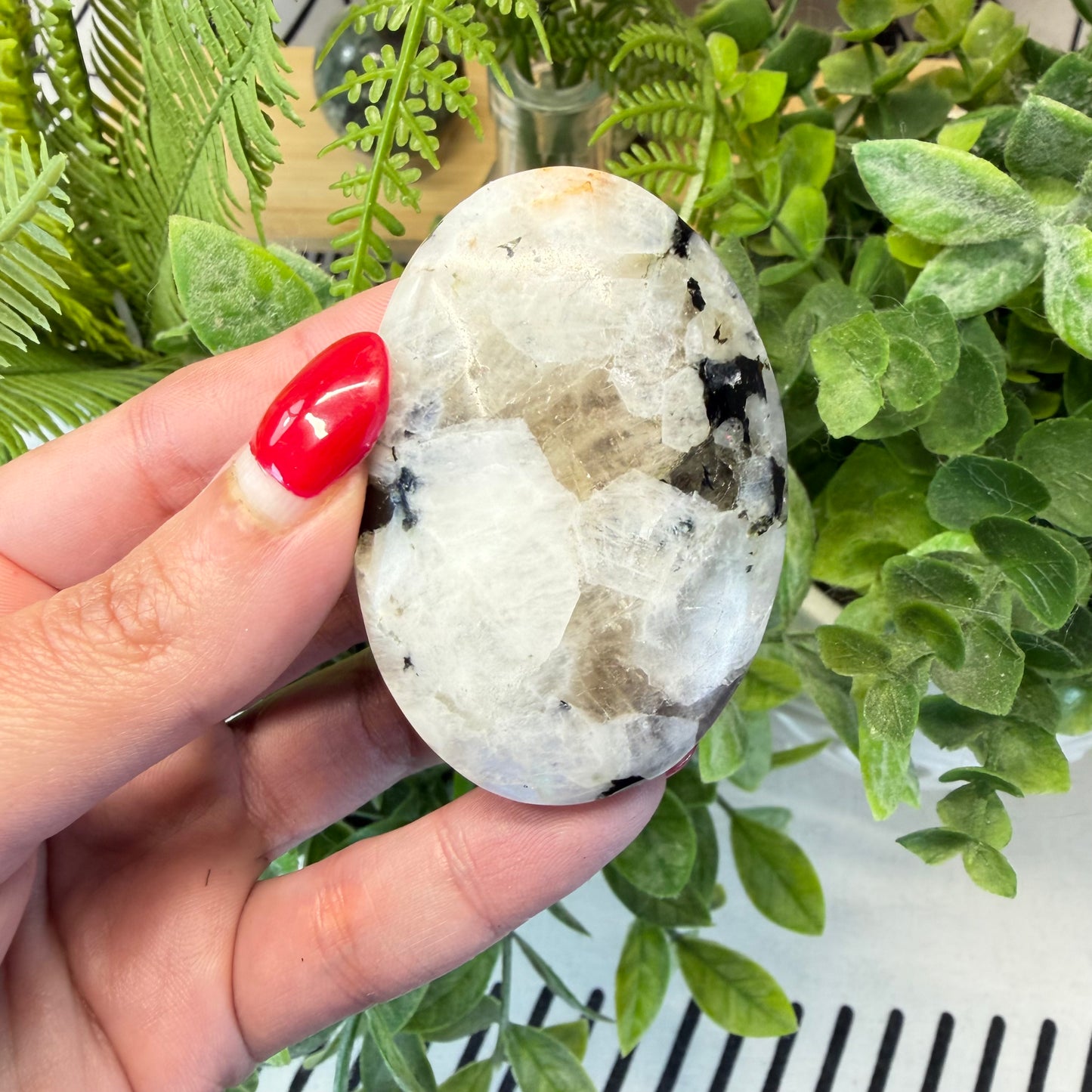 Rainbow Moonstone Palmstones (Choose Your Own)