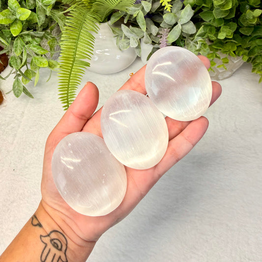 Selenite Palmstone