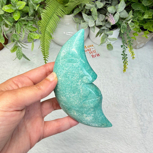 Amazonite Moon Face