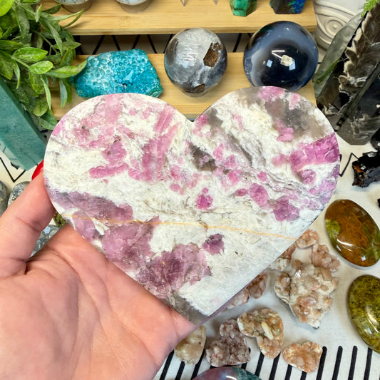 Pink Tourmaline With Smoky Quartz Heart
