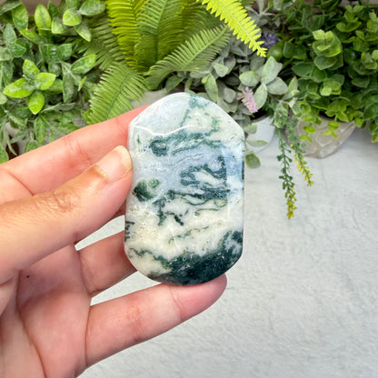 Moss Agate Palmstone - B