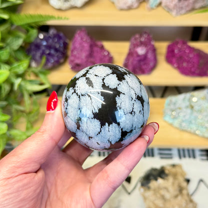 Snowflake Obsidian Sphere - B