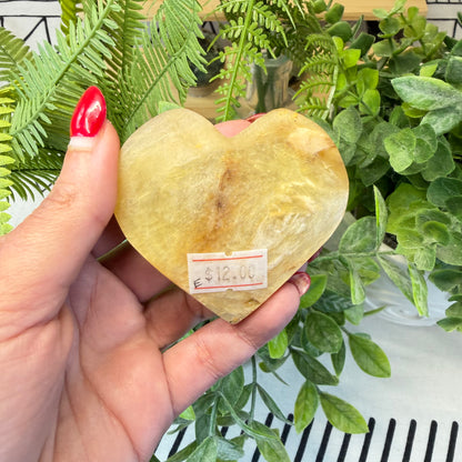 Golden Mica Heart - E