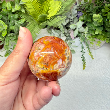 Crazy Lace Agate Sphere - A