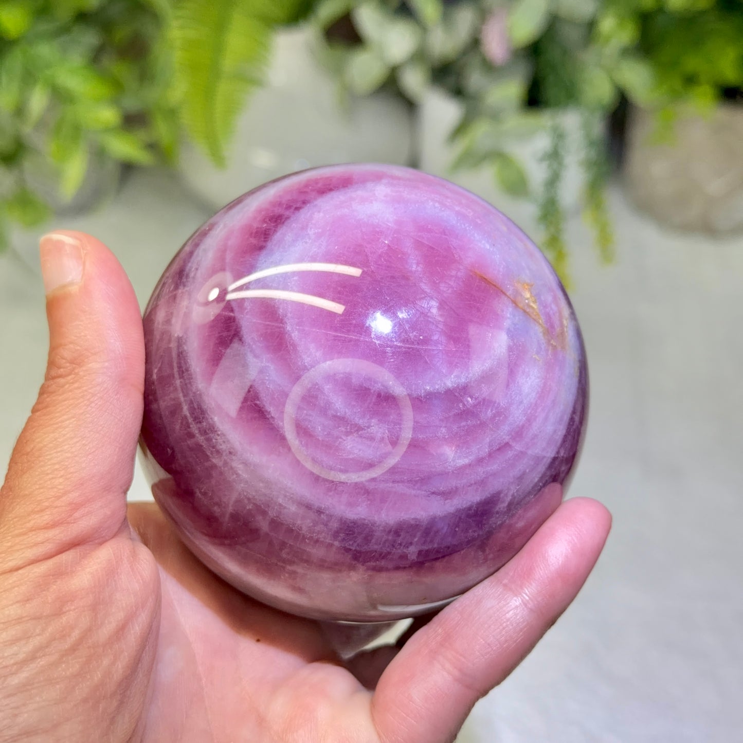 Lavender Rose Quartz Star Sphere