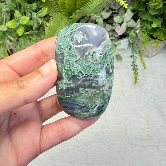 Moss Agate Palmstone - A