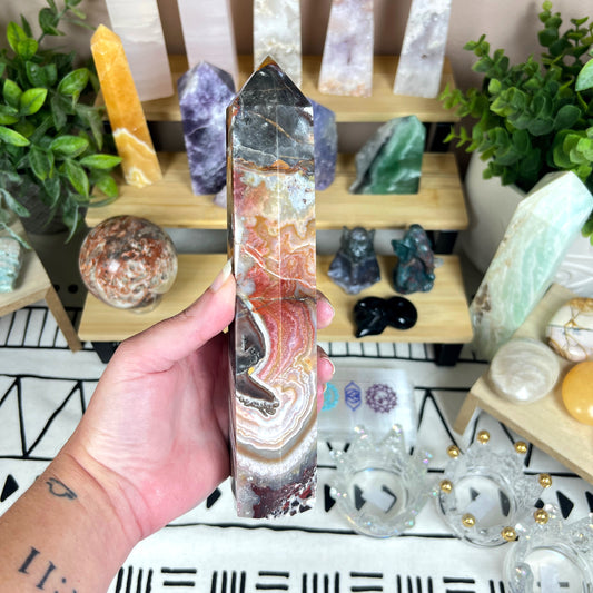 Crazy Lace Agate Tower
