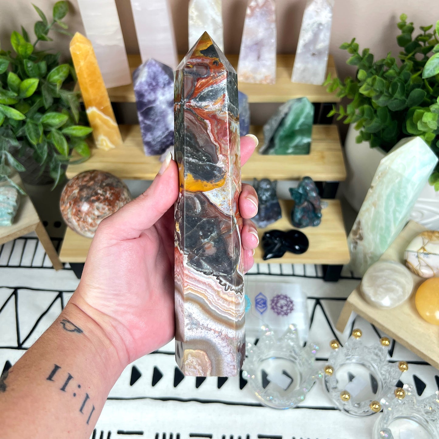 Crazy Lace Agate Tower