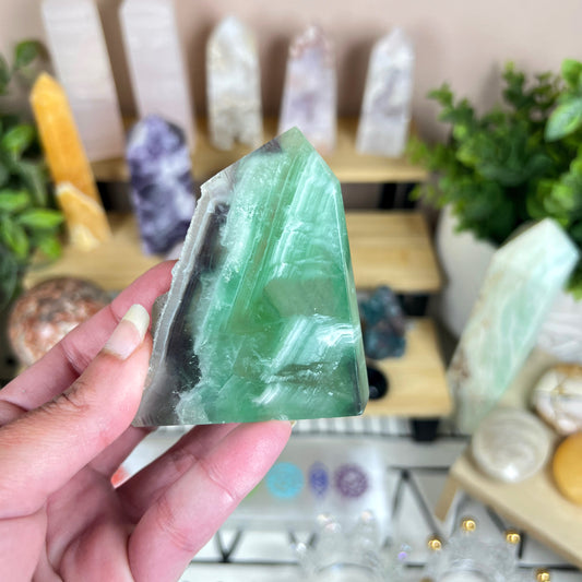 Feather Fluorite Raw Tower