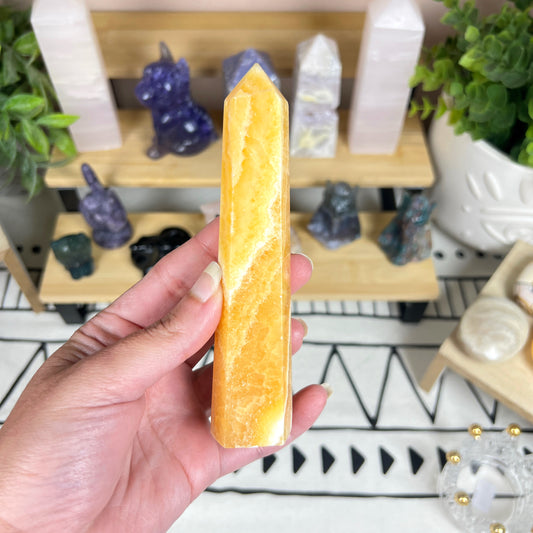 Orange Calcite Point