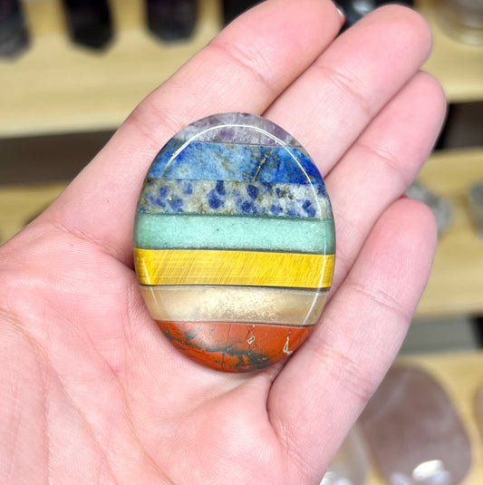 7 Chakras Worry Stone