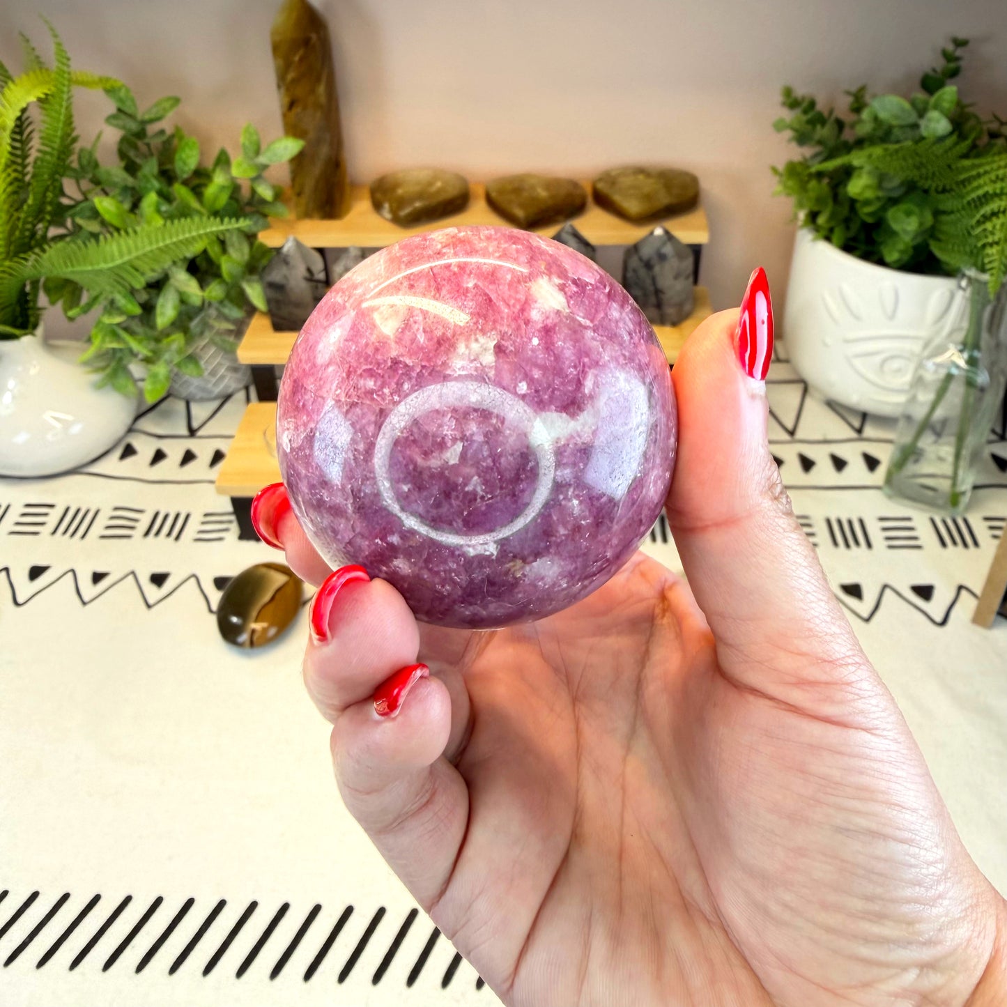 Pink Tourmaline Sphere - A