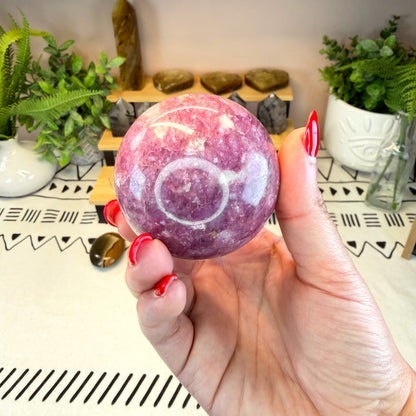 Pink Tourmaline Sphere - A