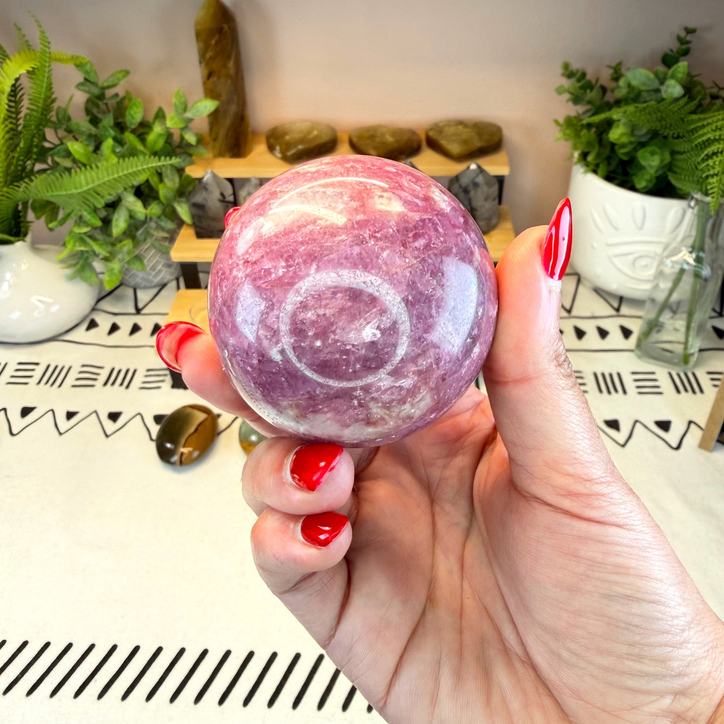 Pink Tourmaline Sphere - A