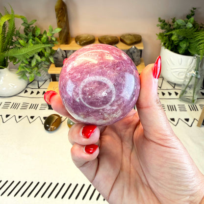 Pink Tourmaline Sphere - A
