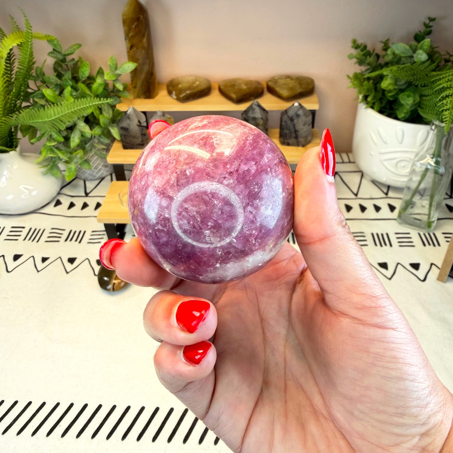Pink Tourmaline Sphere - A