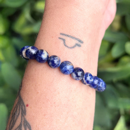 Sodalite Beaded Stretch Bracelet (8mm)