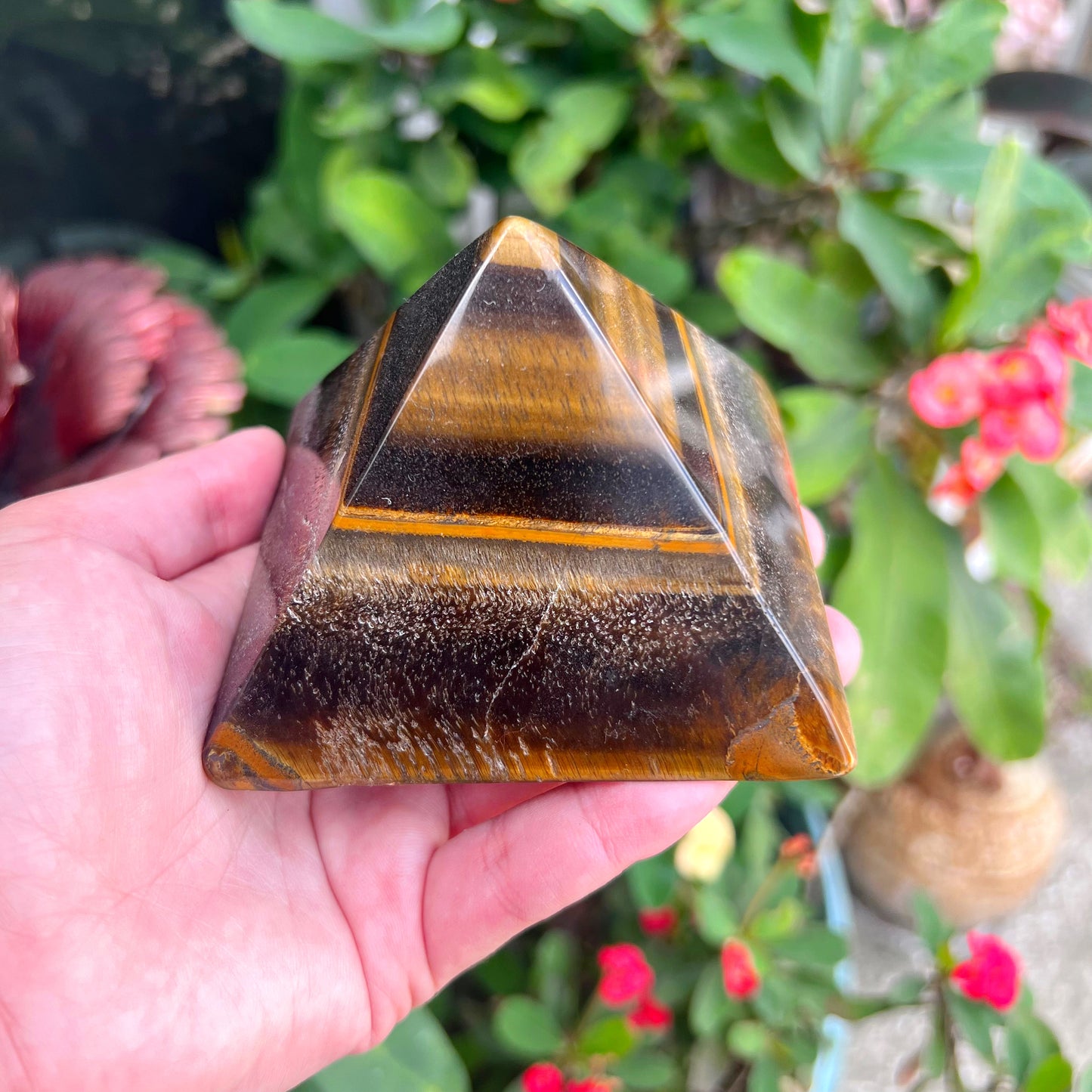 Tiger’s Eye Pyramid - A