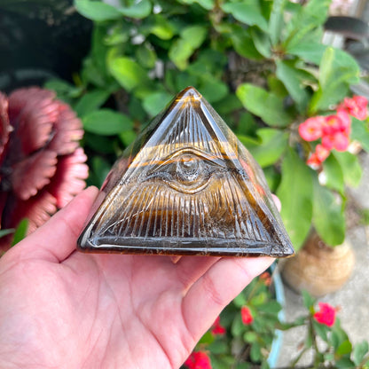 Tiger’s Eye Pyramid - A