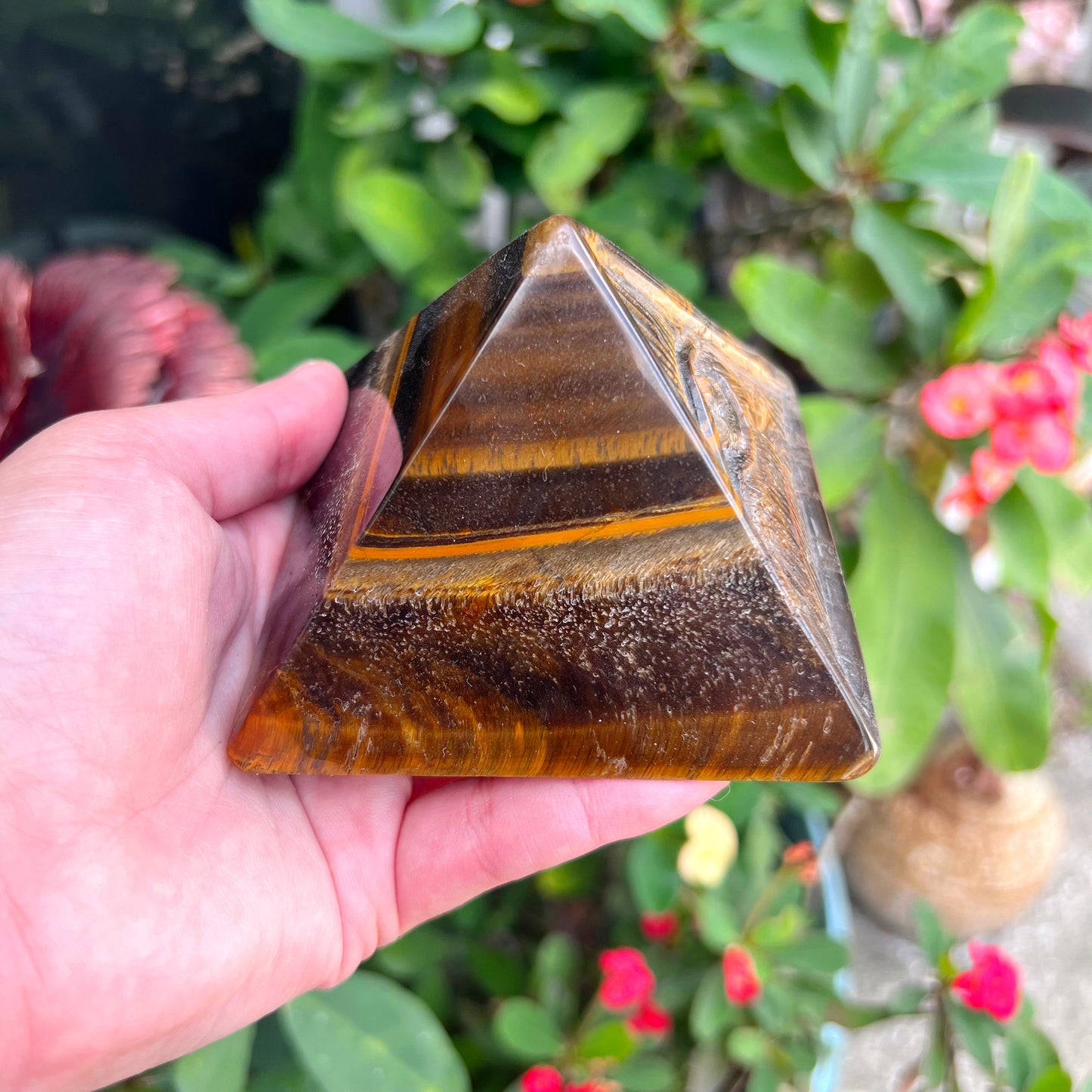 Tiger’s Eye Pyramid - A