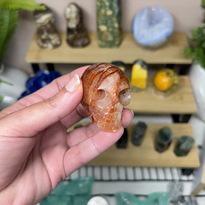 Fire Quartz Skull - B