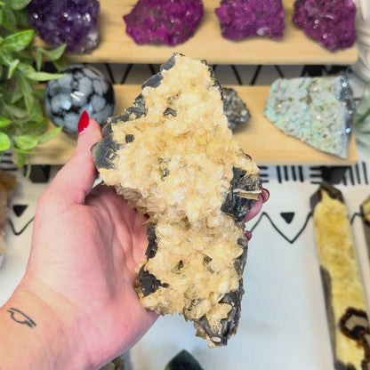 Fluorite With Calcite Specimen