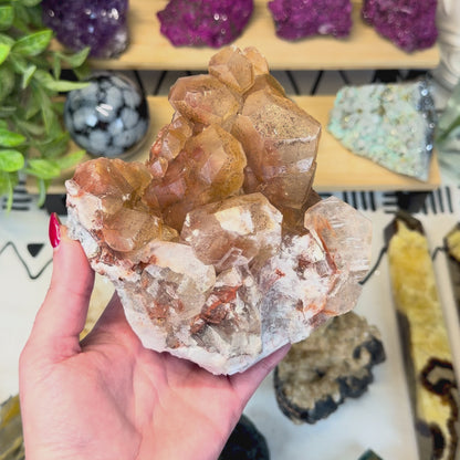 Calcite With Red Hematite