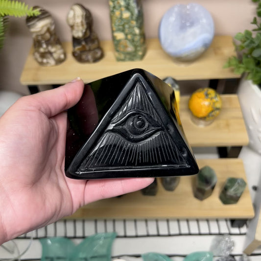 Black Obsidian Pyramid