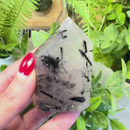 Tourmaline in Quartz Point - B