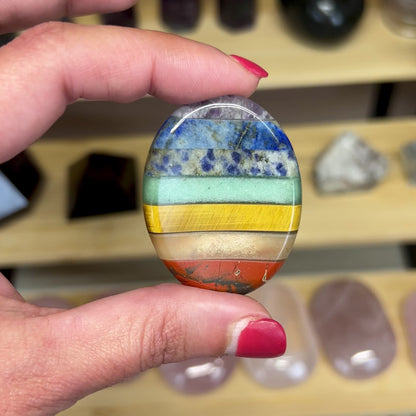 7 Chakras Worry Stone