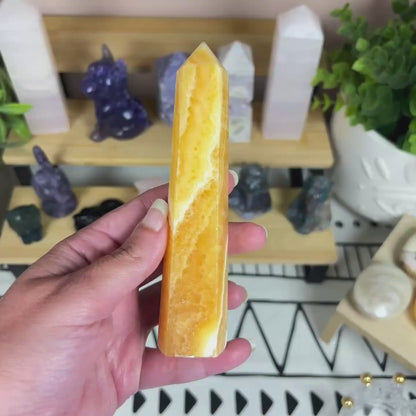 Orange Calcite Point