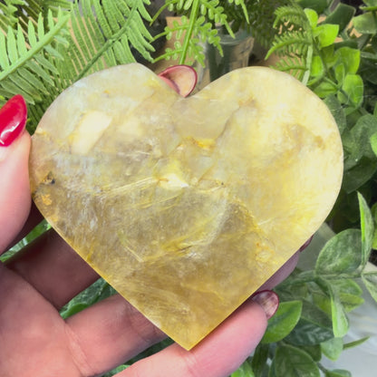 Golden Mica Heart - A