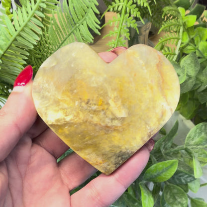 Golden Mica Heart - D