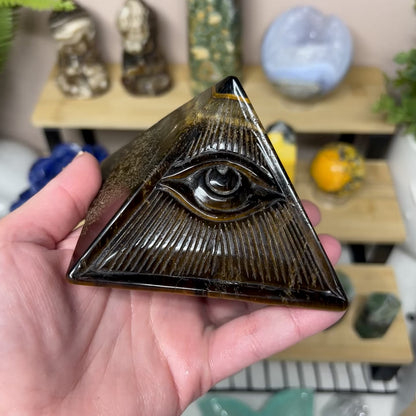 Tiger’s Eye Pyramid - A