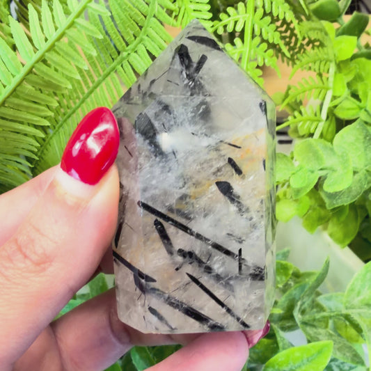 Tourmaline in Quartz Point - C