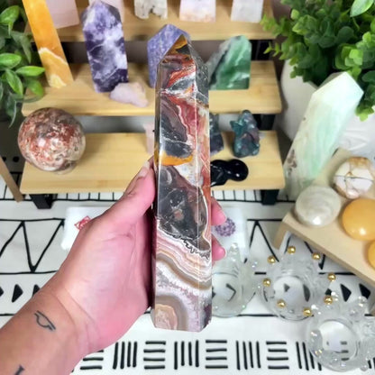 Crazy Lace Agate Tower