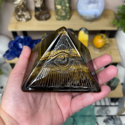Tiger’s Eye Pyramid - B