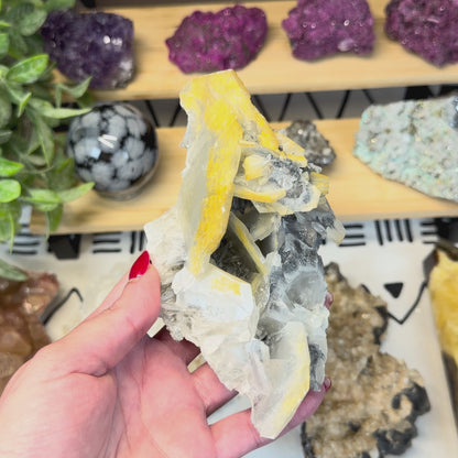 Golden Barite In Matrix - A